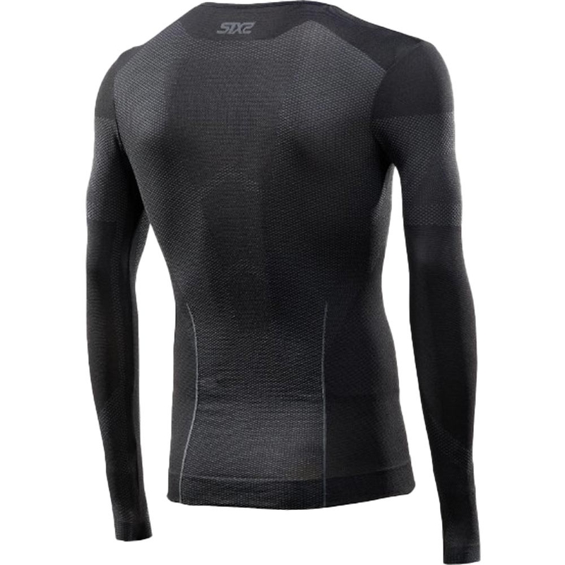 Camiseta funcional de manga larga SIXS BT TS2L V2, color negro-gris oscuro.