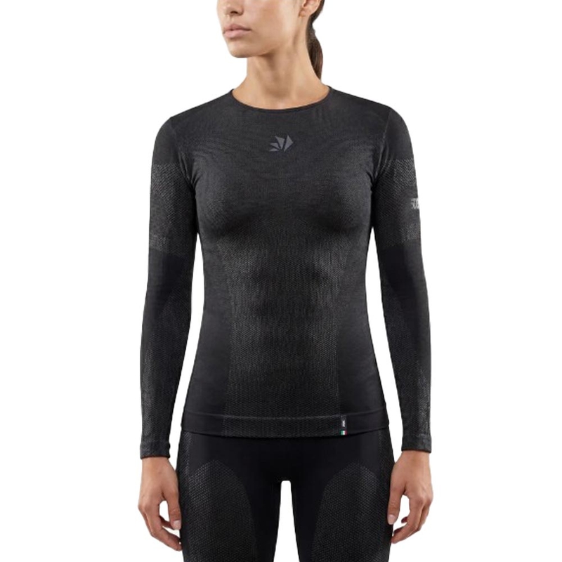 Camiseta funcional de manga larga SIXS BT TS2L V2, color negro-gris oscuro.