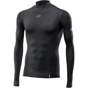 Camiseta funcional de manga larga SIXS BT TS3L V2, color negro-gris oscuro.