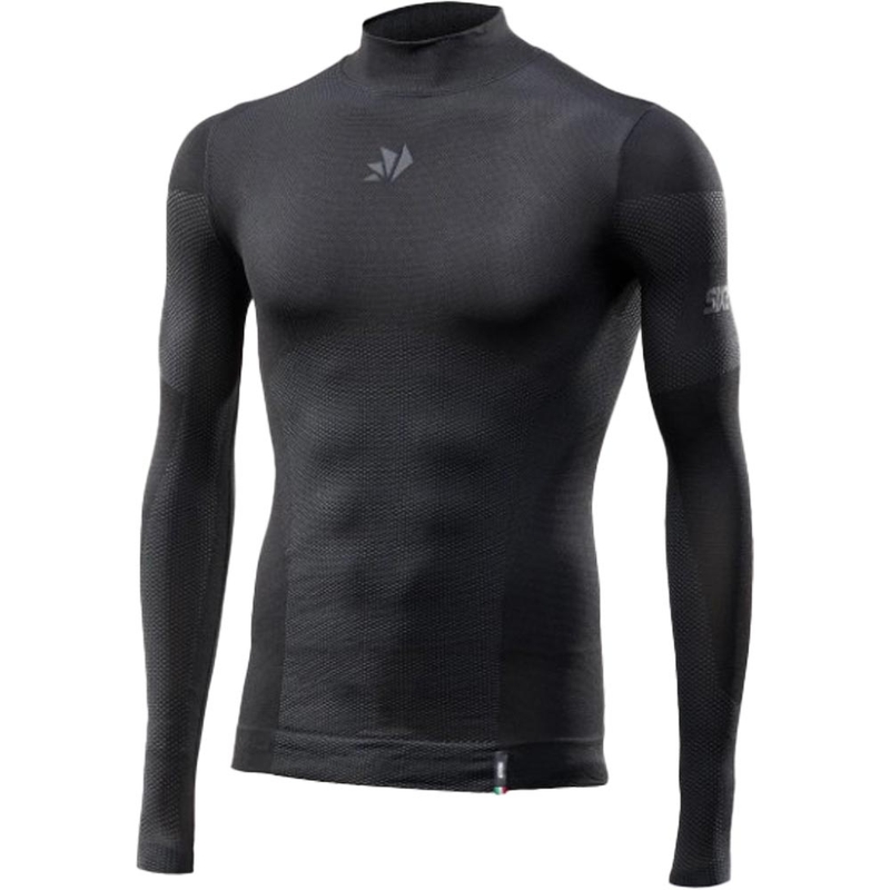 Camiseta funcional de manga larga SIXS BT TS3L V2, color negro-gris oscuro.