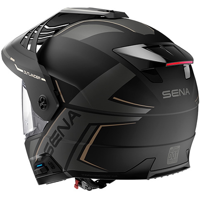 Casco Outlander Mesh con auriculares, SENA (Negro Mate)