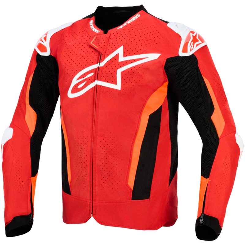 Chaqueta de moto Alpinestars T-GP Air rojo-rojo flúor-blanco-negro