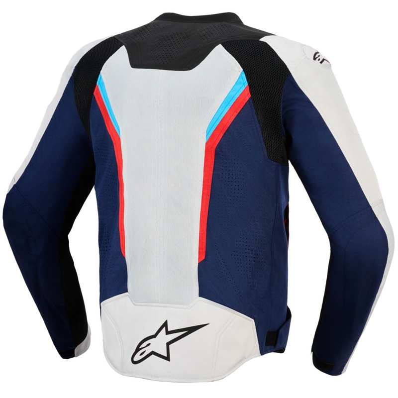 Chaqueta de moto Alpinestars AST V3 Air blanca-azul-roja-negra