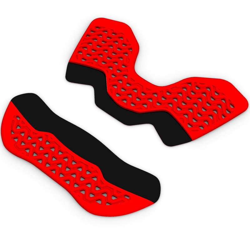 Juego de adaptadores para extender la protección pectoral del protector ALPINESTARS A-4 PLASMA, rojo.