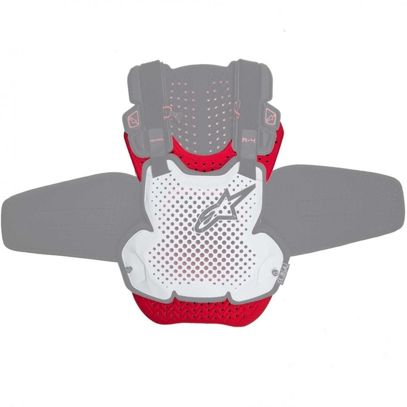 Juego de adaptadores para extender la protección pectoral del protector ALPINESTARS A-4 PLASMA, rojo.