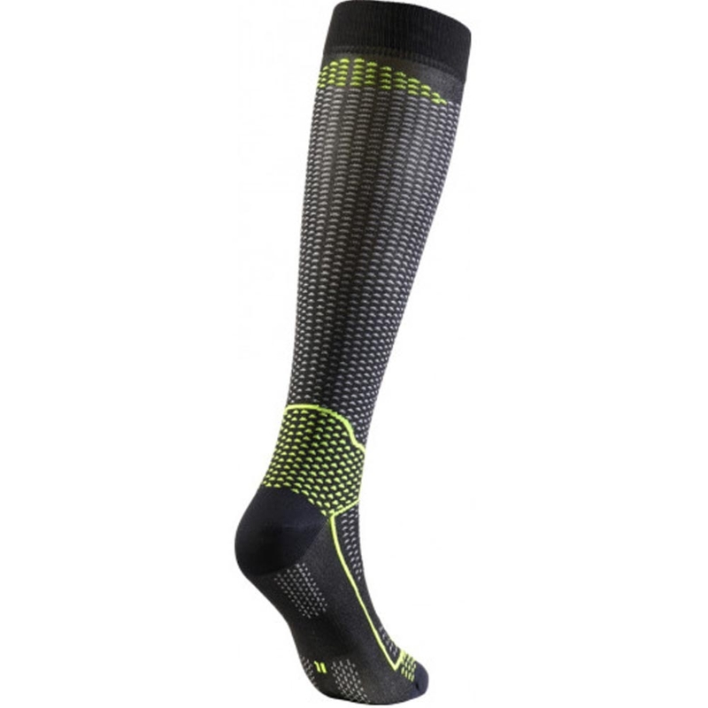 Calcetines funcionales hasta la rodilla SIXS LONG V3 negro carbono-amarillo