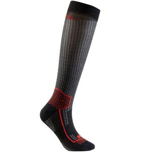 Calcetines funcionales hasta la rodilla SIXS LONG V3 negro carbono-rojo