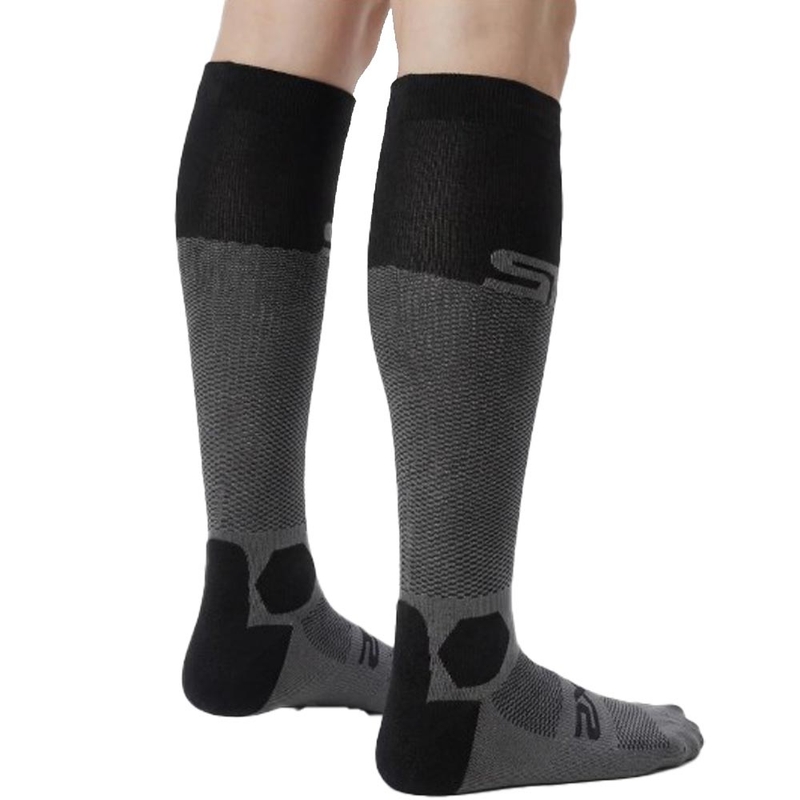 Calcetines funcionales hasta la rodilla SIXS LONG RACING V2 negro-gris