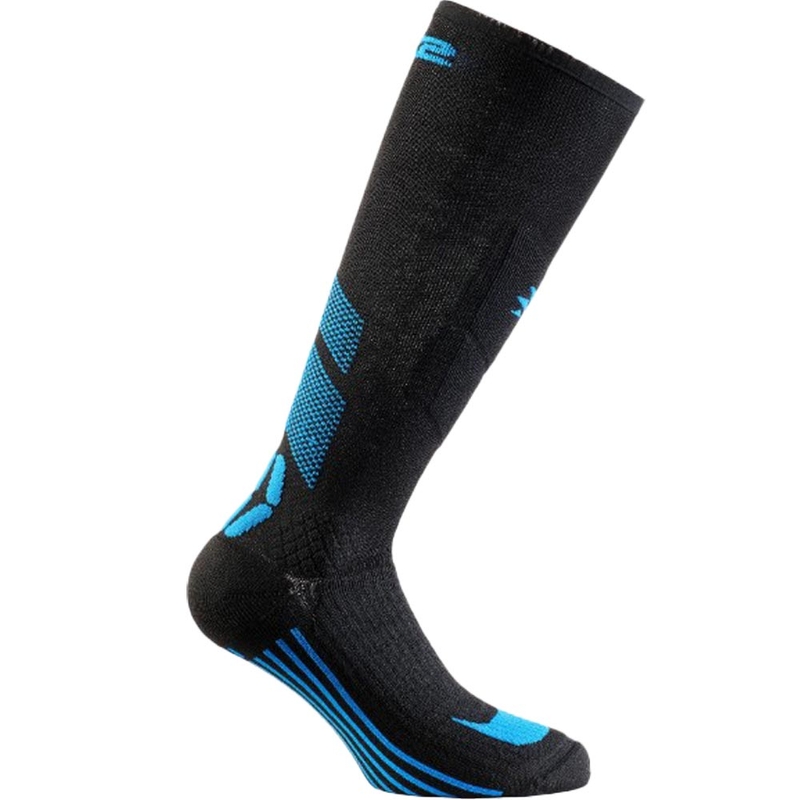 Calcetines funcionales hasta la rodilla SIXS MOT V3 negro-azul