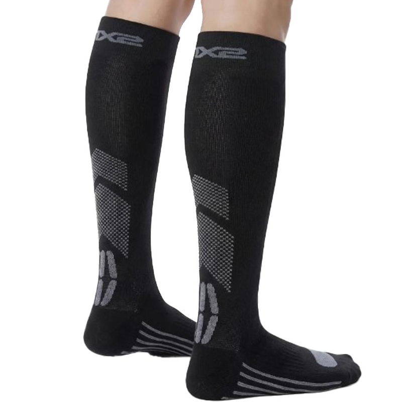 Calcetines funcionales hasta la rodilla SIXS MOT V3 negro-gris