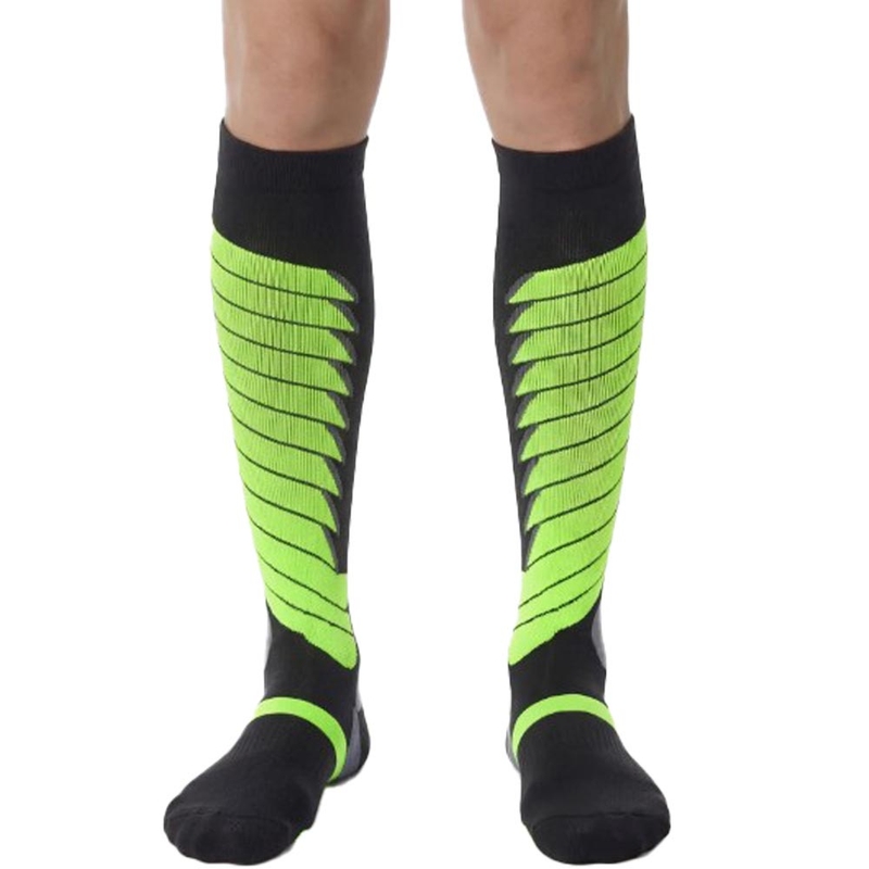 Calcetines funcionales hasta la rodilla SIXS SPEED V3 negro-verde
