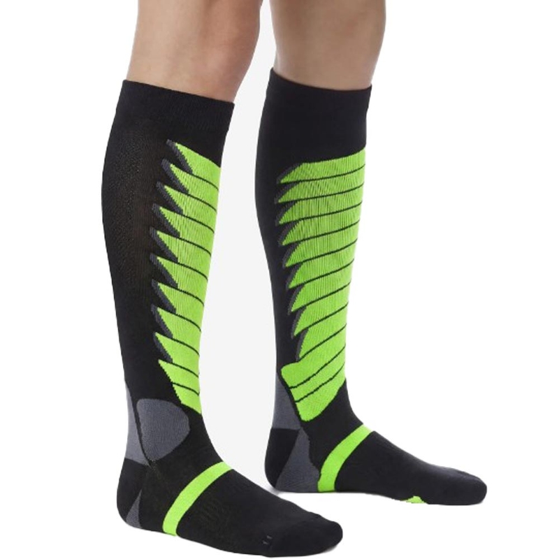 Calcetines funcionales hasta la rodilla SIXS SPEED V3 negro-verde