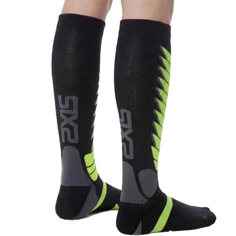 Calcetines funcionales hasta la rodilla SIXS SPEED V3 negro-verde