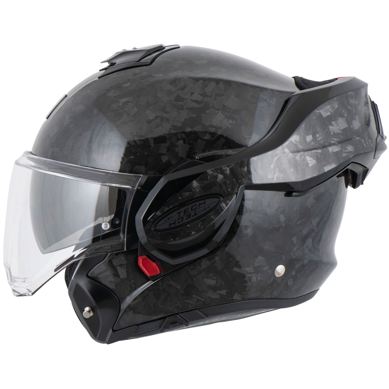 Casco de moto abatible Scorpion EXO-TECH EVO ONYX CARBON Solid, color negro.