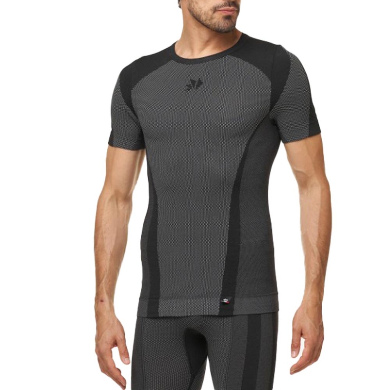 Camisa funcional de manga corta SIXS TS1 V2 color negro carbón