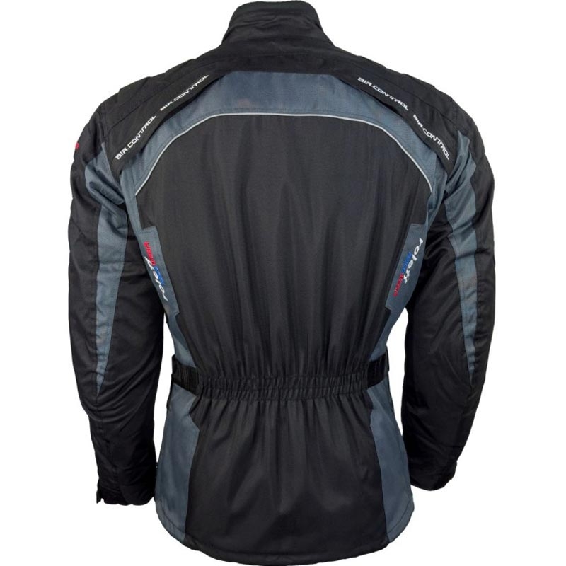Chaqueta de moto Roleff Liverpool negra-gris