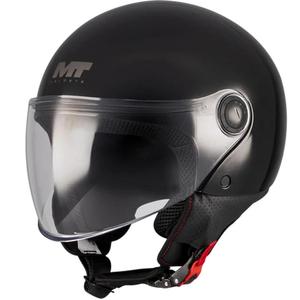 Casco de moto jet MT Street S Pure A1 negro