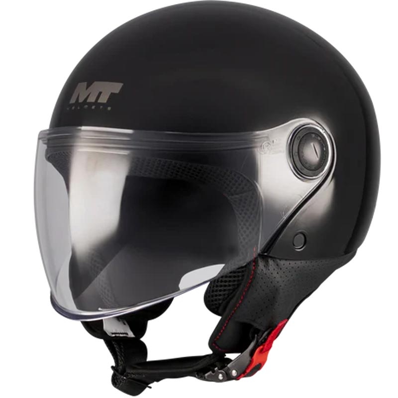 Casco de moto jet MT Street S Pure A1 negro