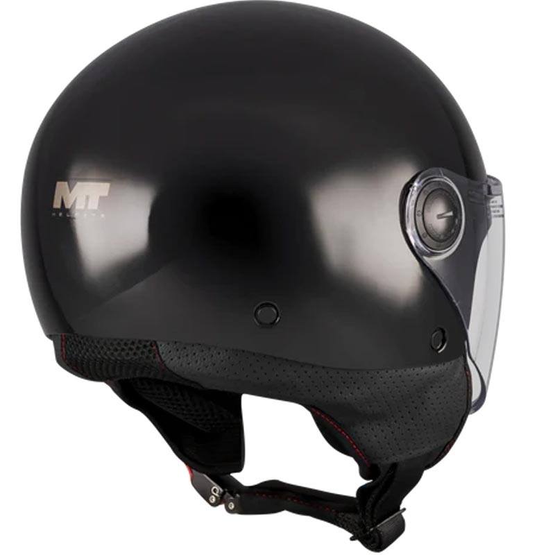 Casco de moto jet MT Street S Pure A1 negro