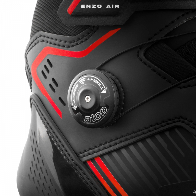 Botas de moto Shima Enzo Air negras y rojas