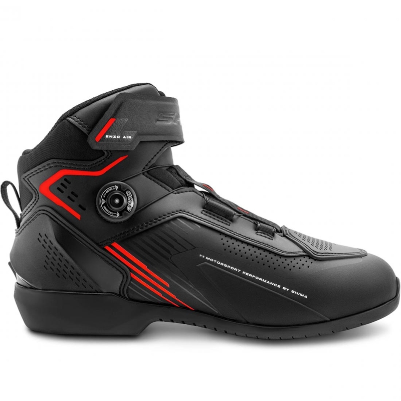Botas de moto Shima Enzo Air negras y rojas
