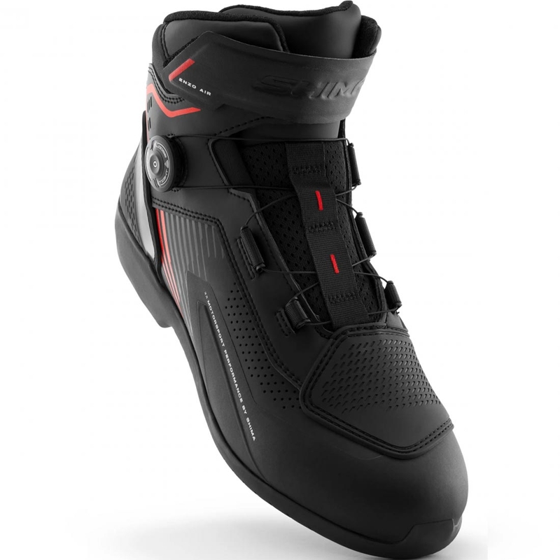 Botas de moto Shima Enzo Air negras y rojas