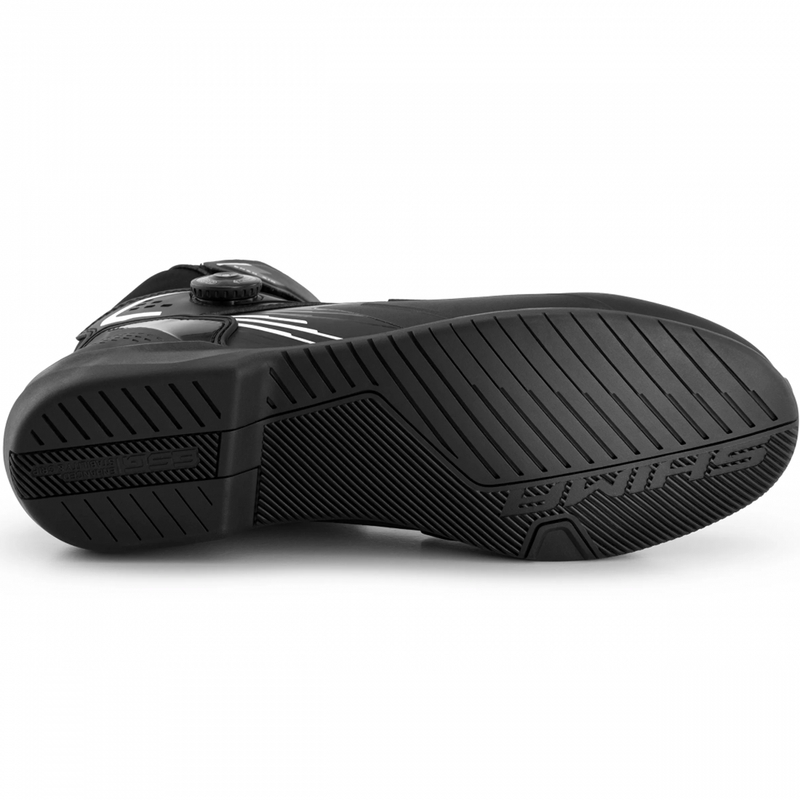 Botas de moto Shima Enzo Air en blanco y negro.