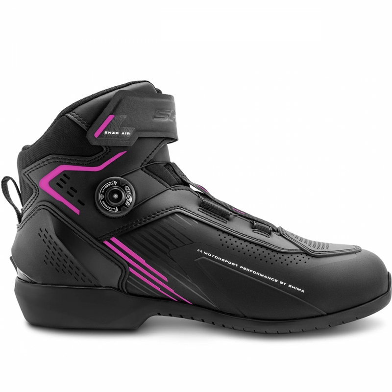 Botas de moto para mujer Shima Enzo Air negro-rosa