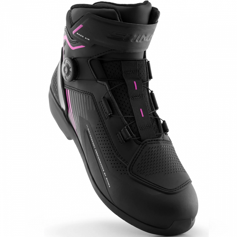 Botas de moto para mujer Shima Enzo Air negro-rosa