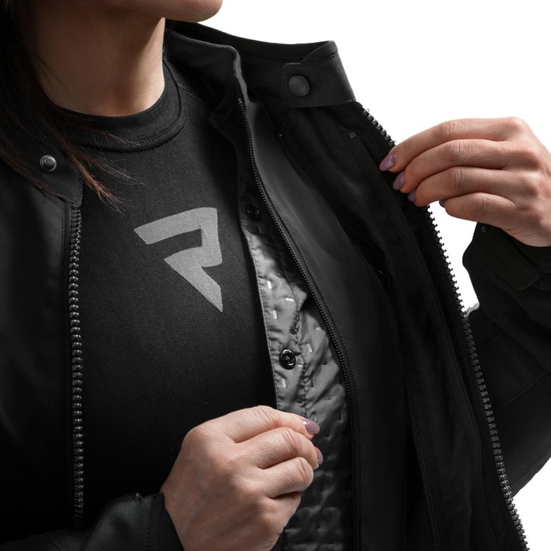 Chaqueta de moto para mujer Rebelhorn Swift negra