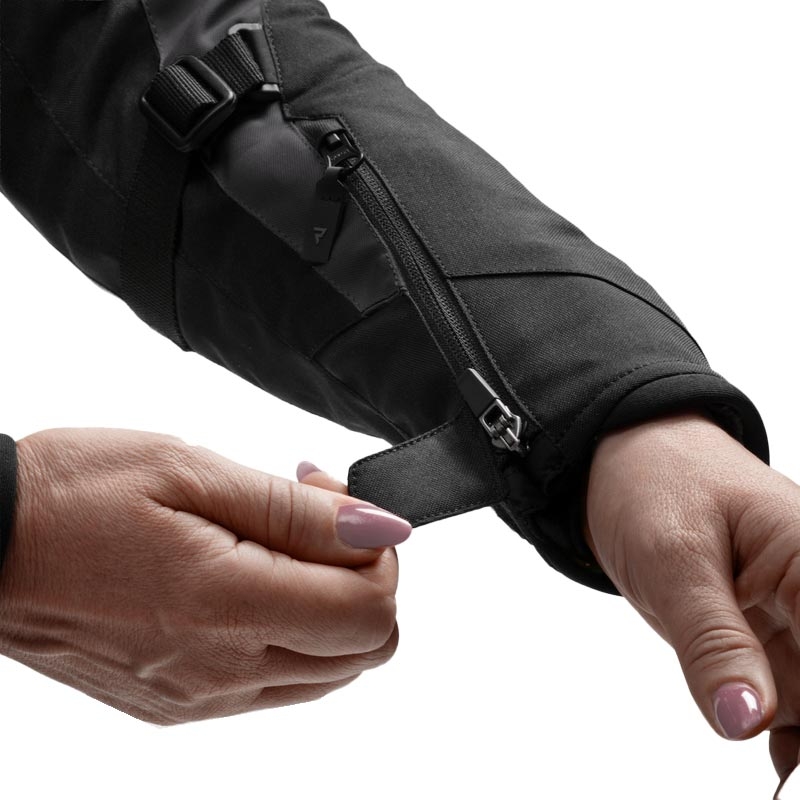 Chaqueta de moto para mujer Rebelhorn Swift negro-gris-rosa