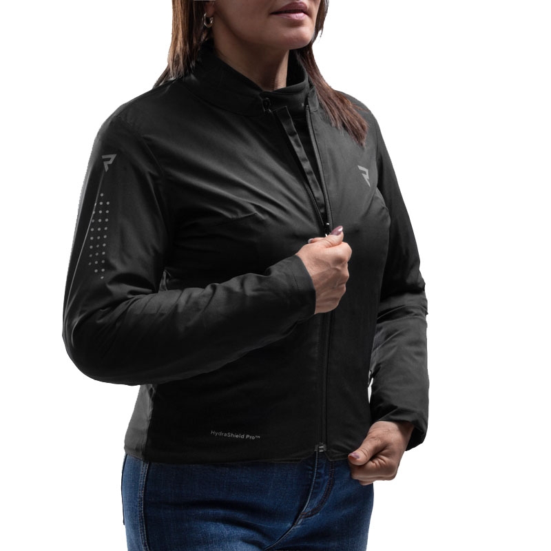 Chaqueta de moto para mujer Rebelhorn Swift negro-gris-rosa