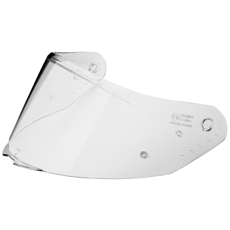 Visera para cascos Cassida AERO con preparación Pinlock, transparente