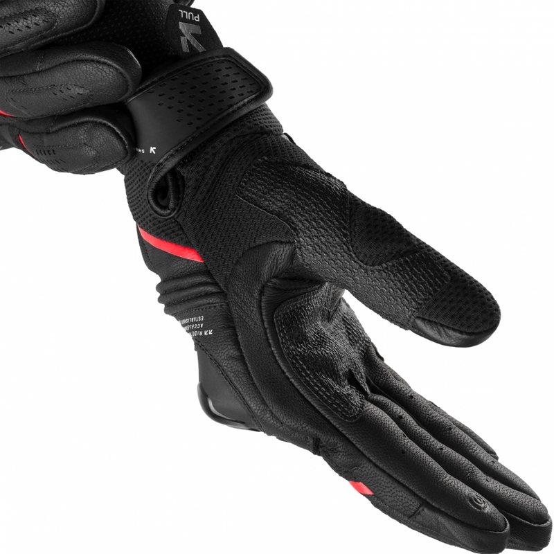 Guantes de moto Shima Spark 3.0, color negro y rojo.