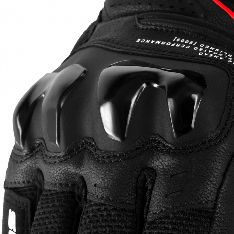 Guantes de moto Shima Spark 3.0, color negro y rojo.