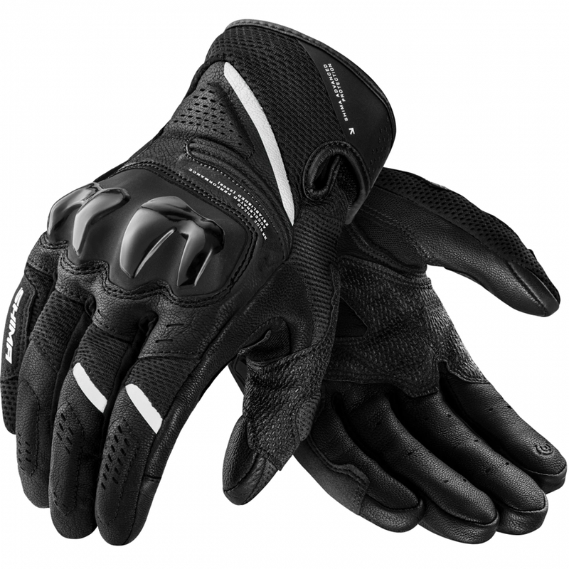 Guantes de moto Shima Spark 3.0, color negro y blanco.