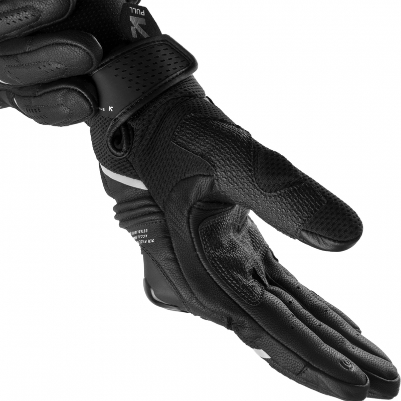 Guantes de moto Shima Spark 3.0, color negro y blanco.