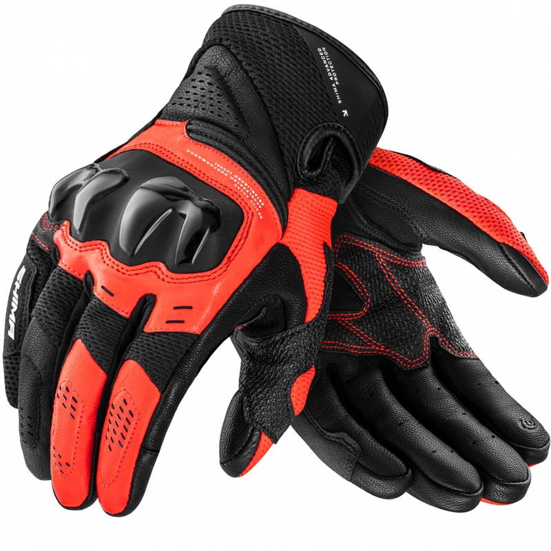 Guantes de moto Shima Spark 3.0 rojo flúor