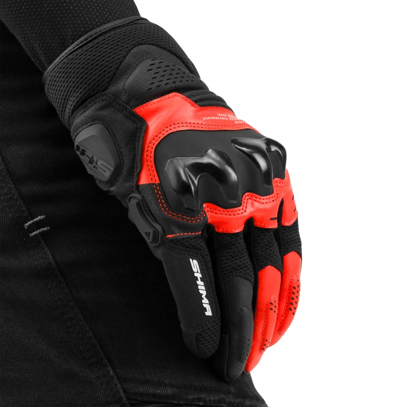 Guantes de moto Shima Spark 3.0 rojo flúor