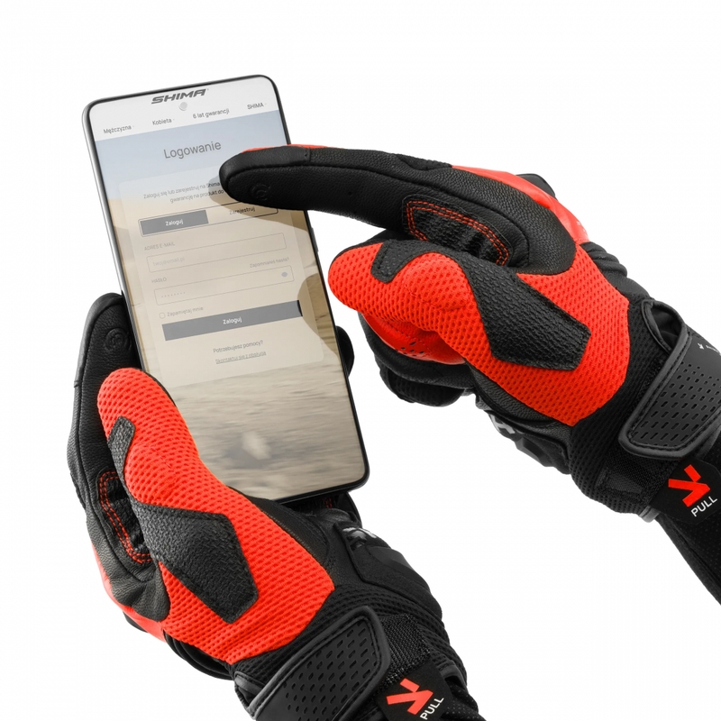 Guantes de moto Shima Spark 3.0 rojo flúor