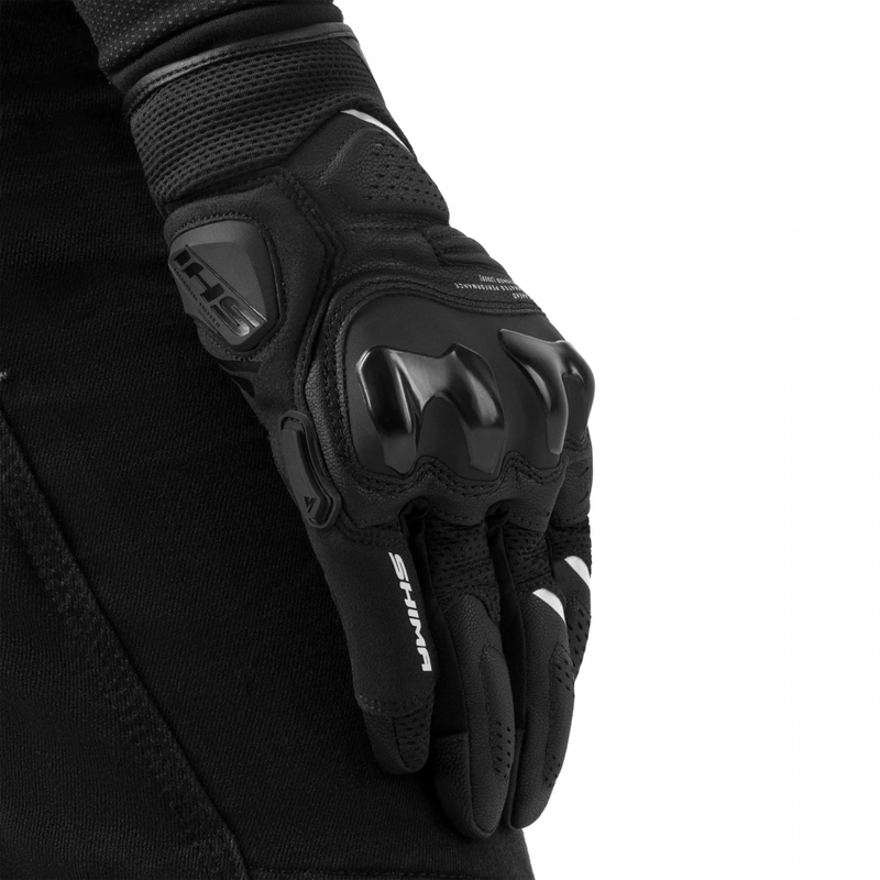 Guantes de moto para mujer Shima Spark 3.0, color negro y blanco.