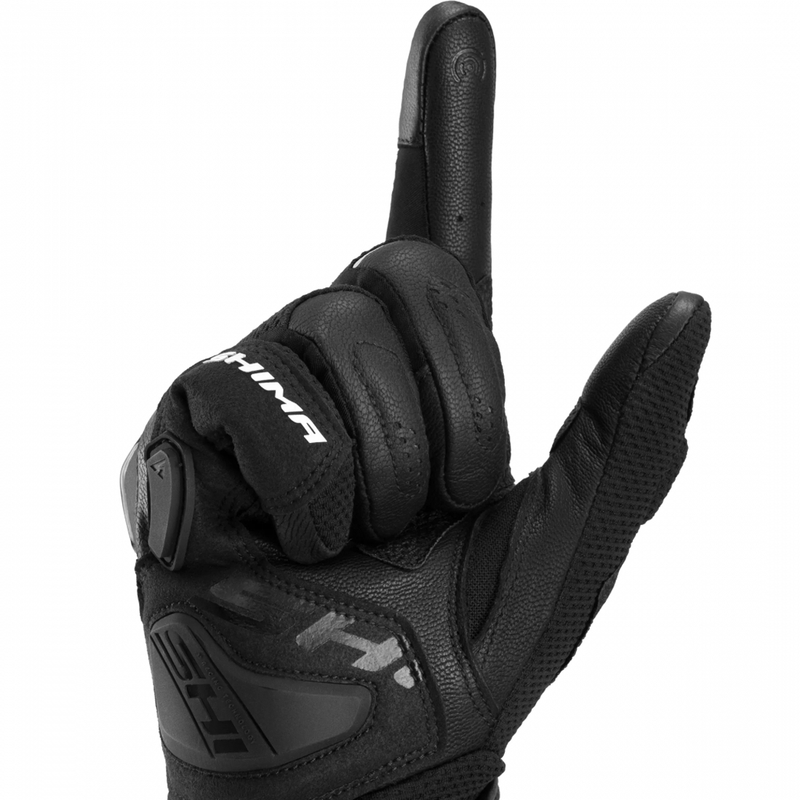 Guantes de moto para mujer Shima Spark 3.0, color negro y blanco.