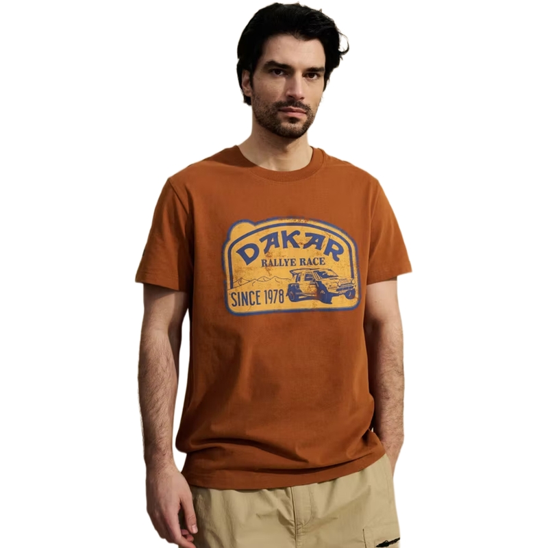 Camiseta marrón de camión Dakar