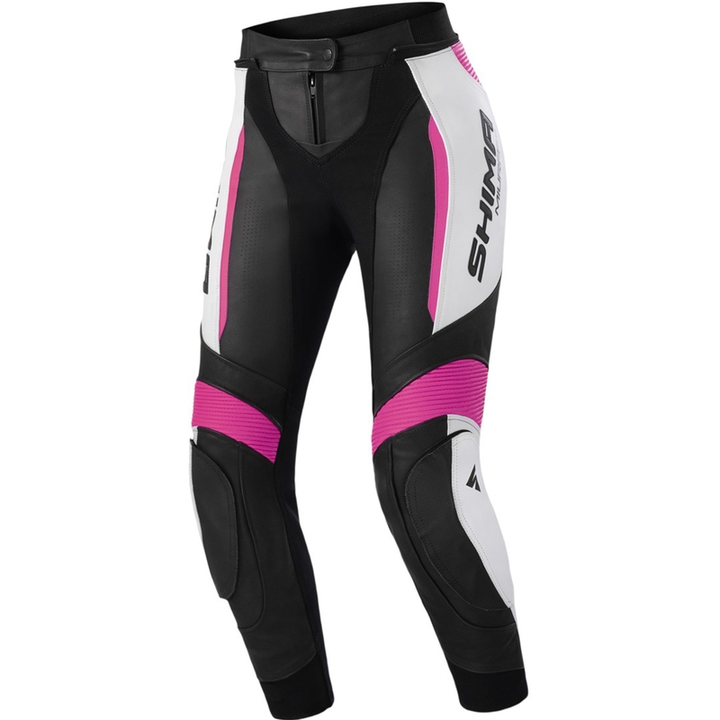 Pantalones de moto para mujer Shima Miura 2.0 negro-rosa flúor