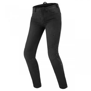Pantalones vaqueros de moto largos para mujer Shima Metro negros