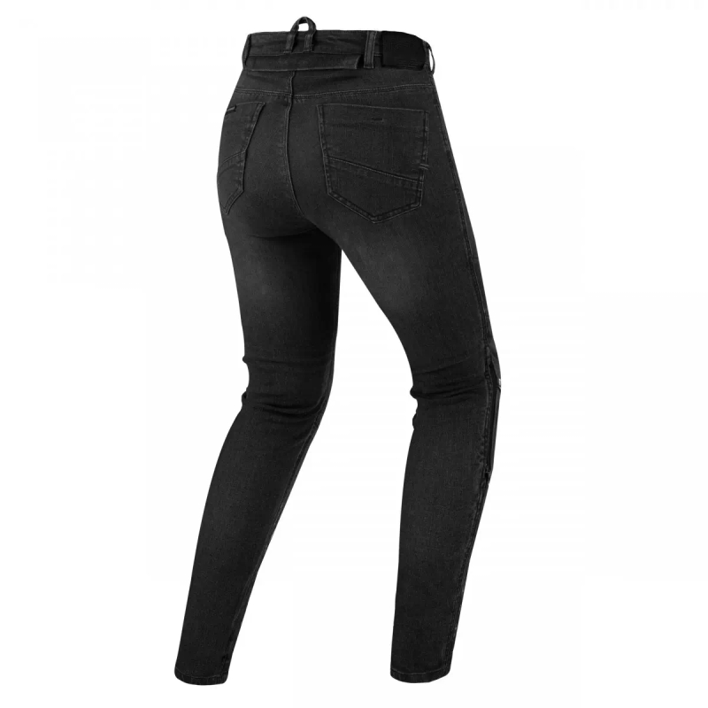 Pantalones vaqueros de moto largos para mujer Shima Metro negros