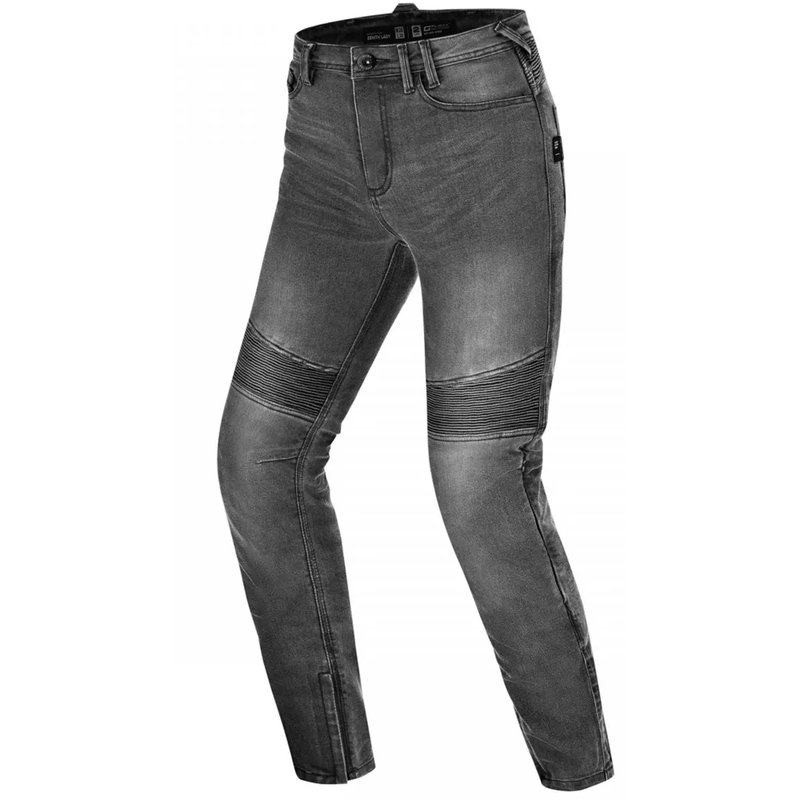 Pantalones vaqueros de moto largos para mujer Shima Zenith gris