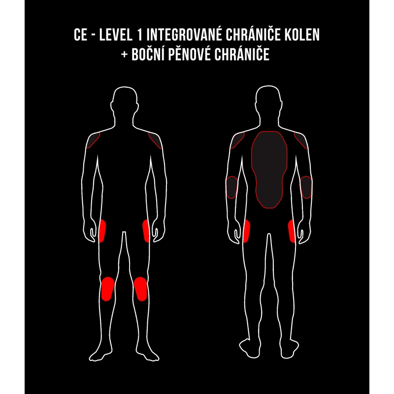 Kalhoty na motorku RSA Airforce černo-fluo žluté výprodej