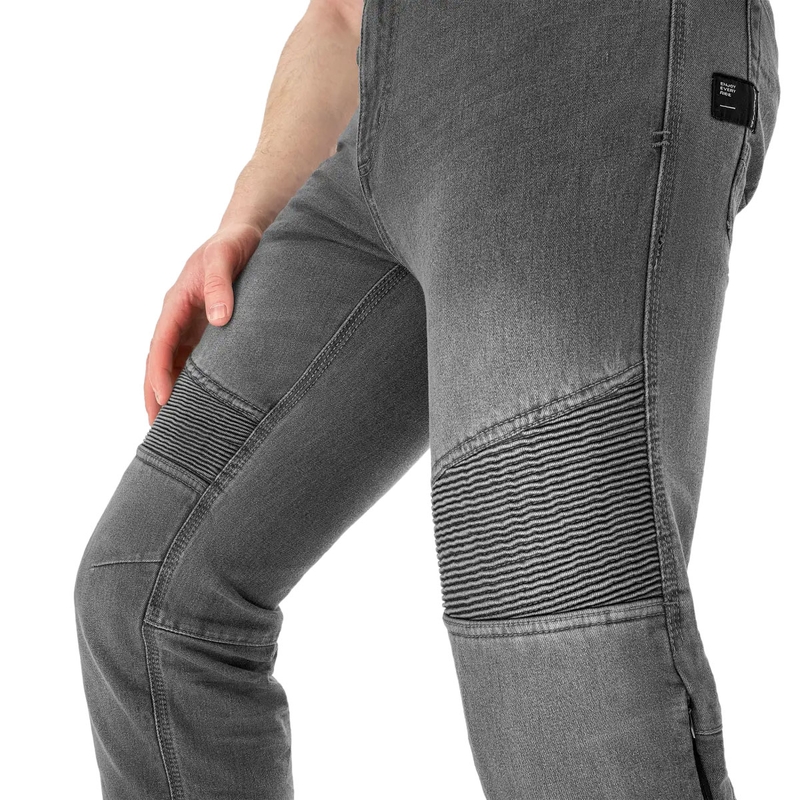 Pantalones vaqueros de moto Shima Zenith grises de caña larga.