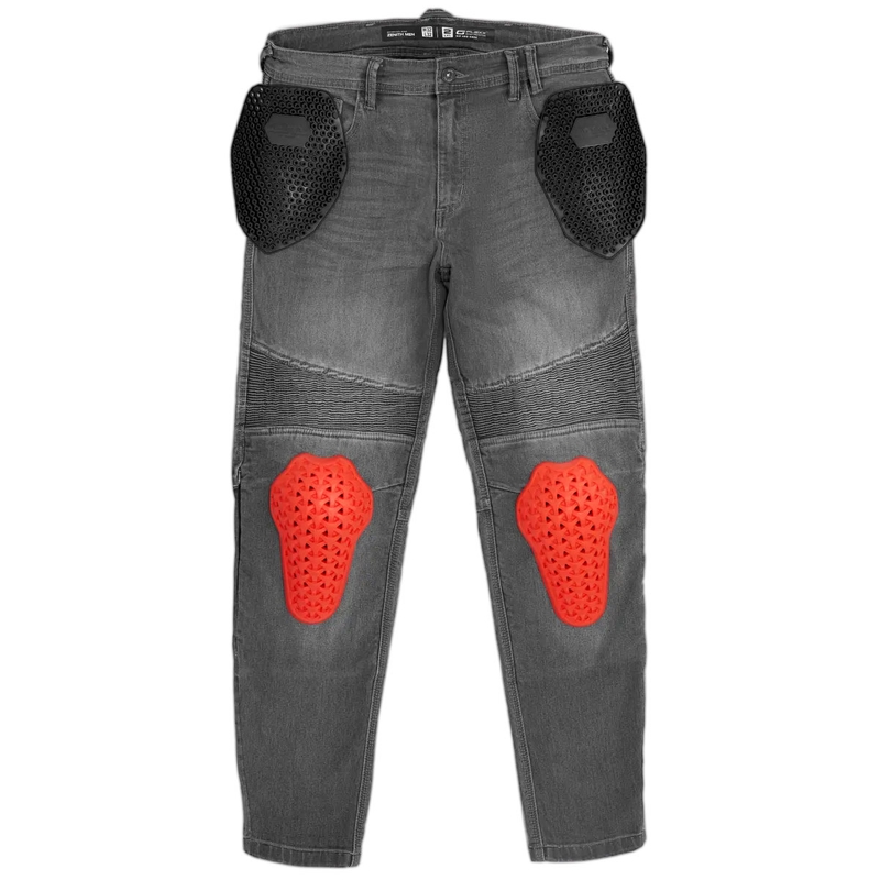 Pantalones vaqueros de moto Shima Zenith grises de caña larga.